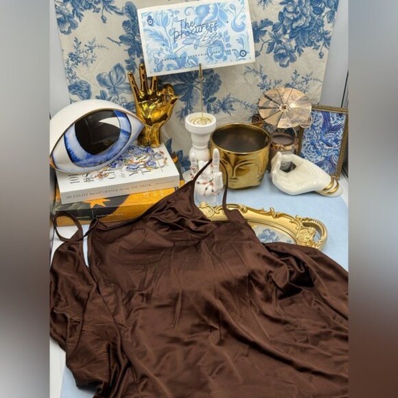 🆕 RAT & BOA 🧿 NWT Deia Slinky Little Brown Jersey Dress, Sz L US 8 - Picture 11 of 15